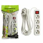 1-2.SALE сет. удлинитель ПВС 3х1 4роз. 10м 16А земля, выкл (корпус АБС-пластик) E1M 860463