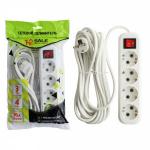 1-2.SALE сет. удлинитель ПВС 3х1 4роз. 3м 16А земля, выкл (корпус АБС-пластик) E1M 860488