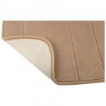 Коврик для ванной комнаты 50х80см,текстиль(п/э)/поролон/ПВХ,п/скольз,Cozy бежевый,102529/Рыжий Кот