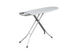 Доска гладильная Gloria 120*38см, h=70-90см, стол/метал.сетка, удл-ль 2м, серая, арт 224703, PERILLA