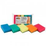 Губки для посуды поролон/абразив,95*65*30мм,Макси,5шт,310220/Рыжий Кот