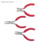 Набор инструментов ЛОМ, бокорезы, длинногубцы, клещи, обрезиненные рукоятки, 80 мм