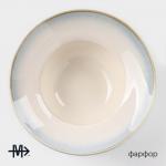 Тарелка для пасты Magistro «Пэвэти», 800 мл, d=19.5 см, фарфор, голубая