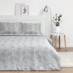 Постельное бельё 1,5 сп Экономь и Я "Морозный узор" 143х215 см, 145х214 см, 50х70 см-1 шт, 60 г/м2, микрофибра