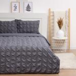 Постельное бельё 1.5-спальное LoveLife «Текстура», микрофибра, тёмно-серое