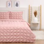 Постельное бельё 1.5-спальное LoveLife «Текстура», микрофибра, розовое