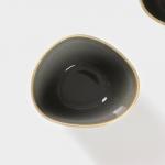 Набор салатников фарфоровых Magistro Fog, 2 предмета: 340 мл, серый