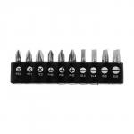 Набор бит ТУНДРА, сталь CrV, PH, PZ, SL ? 25 мм, 10 шт.