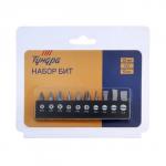 Набор бит ТУНДРА, сталь CrV, PH, PZ, SL ? 25 мм, 10 шт.