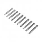 Набор бит ТУНДРА, сталь CrV, PH, PZ, SL, Torx ? 50 мм, 10 шт.