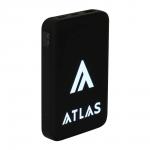 BY ATLAS Аккумулятор мобильный Светящийся 10000мАч, USB-A, USB-C, встр.каб., QC, PD, 22.5W, чёрный