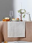 Дорожка на стол «Этель» Straightforward, 40?146 см, лён 100%, плотность 180 г/м?, белая/серая