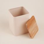 Банка для кофе «Сан-Лоренцо», 10?13 см, с бамбуковой крышкой, розовая