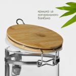 Банка для сыпучих BellaTenero «Эко», 500 мл, 10?10.3 см, с бугельным замком, стекло, прозрачная