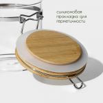 Банка для сыпучих BellaTenero «Эко», 500 мл, 10?10.3 см, с бугельным замком, стекло, прозрачная