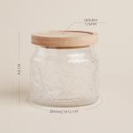 Банка для сыпучих SL Home «Валенсия», 1 л, 12?11.5 см, с деревянной крышкой, стекло, прозрачная