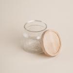 Банка для сыпучих SL Home «Валенсия», 1 л, 12?11.5 см, с деревянной крышкой, стекло, прозрачная