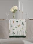 Дорожка на стол «Этель» Flora, 40?149 см, 100% хлопок, саржа 190 г/м?, белая