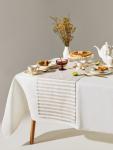 Дорожка на стол «Этель» Soprano 40?146 см, лён 100%, 180 г/м?, белая/серая