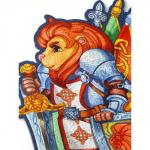 Пазл деревянный «Лев-рыцарь», размер L — 25?35 см, 110 деталей