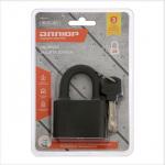 Замок навесной «АЛЛЮР» ВС2С-601, дужка d=10.2 мм, черный