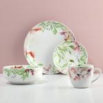 Набор посуды 16 предметов «Акварель»: 4 тарелки, 4 миски, 4 кружки, 4 блюдца