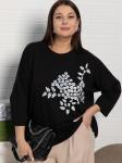 Блуза Ромашка (черная) Б15384-24М