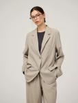 Бежевый жакет с содержанием льна