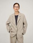 Бежевый жакет с содержанием льна
