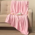 Плед «Этель» 180?200 см, корал-флис 220 г/м?, розовый