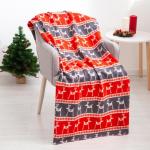 Плед «Веселые олени», 120?150 см, флис 150 г/м?