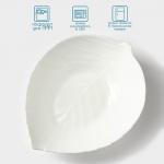 Салатник Avvir «Лист», 1.4 л, 27?9 см, стеклокерамика, белый