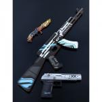 Набор сувенирного оружия «Геометрия», автомат, пистолет, нож охотничий, 3 шт.