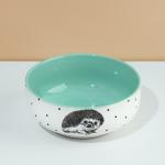 Тарелка глубокая керамическая Dolce Ceramo. «Ёжик», 550 мл, 14,5 см