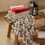 Плед «Этель. Ветви», 180?200 см, корал-флис 220 г/м?