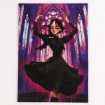 Пазл деревянный фигурный Puzzle «Девочка в чёрном платье», 80 элементов