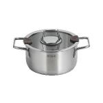 Кастрюля нерж сталь с крышкой Каскад 2,0л стенки 0,6мм дно 2,9мм, индукция TR-11032 TalleR