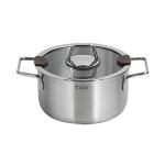 Кастрюля нерж сталь с крышкой Каскад 3,0л стенки 0,6мм дно 2,9мм, индукция TR-11033 TalleR