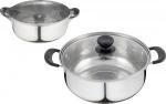 Кастрюля с крышкой PROMO 2,2л, 21,5*8,5см, нерж.сталь (0,3мм), однослойное дно 104614 Mallony