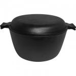 Кастрюля чугунная Mallony CC-20/30, 3л, d=20см, с крышкой-сковородой, масл. термопокрытие 985008