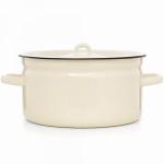 Кастрюля эмаль Жемчужная 5,5л, цилиндрическая ЭТ-72961 Эстет