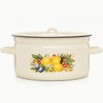 Кастрюля эмаль Изобилие 5,5л,  цилиндрическая ЭТ-72944 Эстет