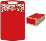 Доска разделочная Bergamo прямоугольная 335x220x4,0мм, красный 221148106/03 Homver