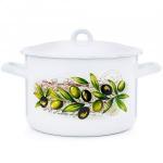 Кастрюля эмаль Оливы Тосканы 4,3л, цилиндрическая ЭТ-72119 Эстет