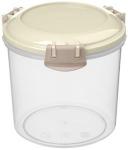 Емкость д/хранения продуктов Modena 0,7л круглая с защелками, светло-бежевый 221112925/01 Homver