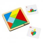 Головоломка «Танграм» Alatoys, 20 заданий, 7 деталей, 10 двусторонних карточек