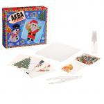 Аквамозаика «Дед Мороз: Снеговичок и ёлочка», 3 фигурки, 801 шарик