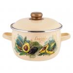 Кастрюля эмалированная 2л "Авокадо" Appetite сферическая 1MC161P