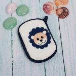 Губка для тела махровая детская "Львёнок Ричард", 13*8,5 см (зип пакет)