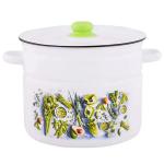 Кастрюля эмал цил Свежая зелень 9,0л ТМ Appetite